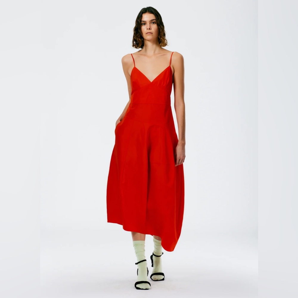 Tibi Italian Sporty Nylon Cami Dress - Red 00